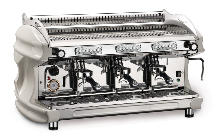 BFC Lira S 3-grupowy biały profesjonalny ekspres kolbowy elektroniczny gastronomia hotel restauracja