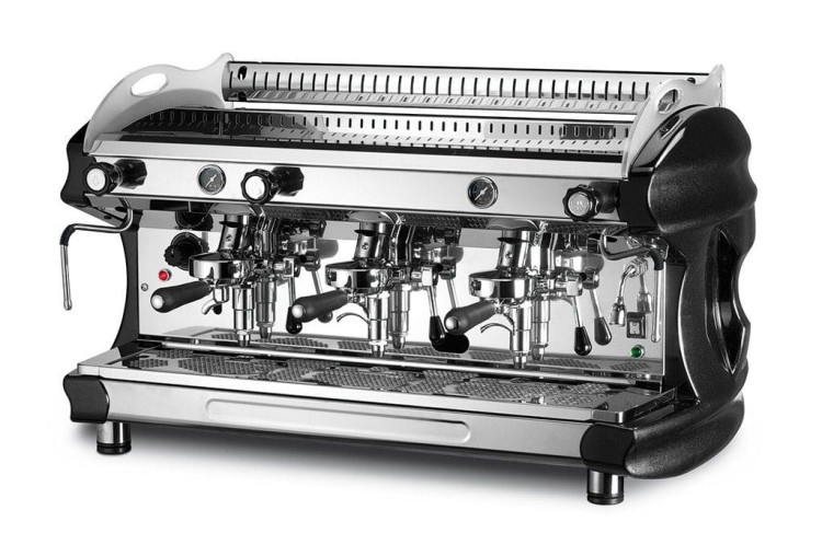 Profesjonalny dźwigniowy ekspres do kawy BFC Lira S 3 grupowy w kolorze czarnym dla baristy